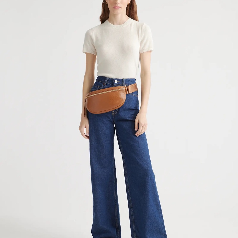 Italian Pebbled Leather Sling Bag